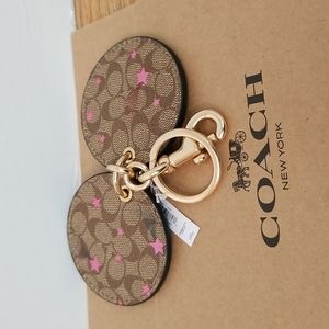 COACH SIGNATURE MIRROR KEY CHAIN